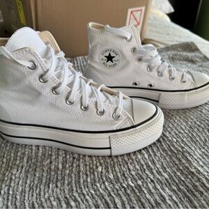 Converse Cream High-Top Sneakers